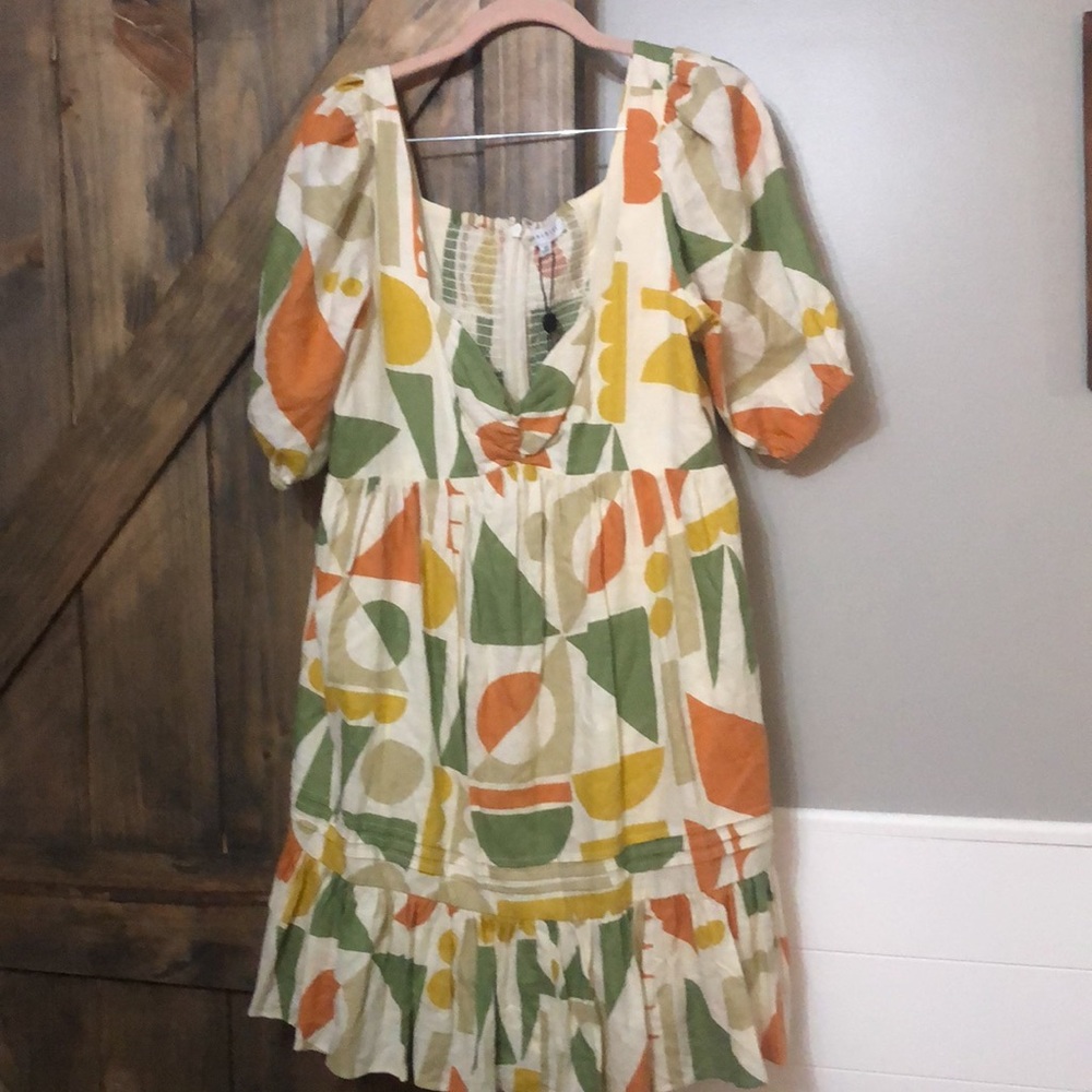 NWT Gianni Bini Tory Linen Dress Size 10 - Picture 2 of 5